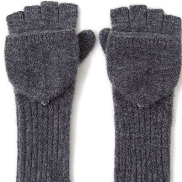 NWT Alashan Cashmere Texting Convertible Mittens In Indigo Blue - Picture 2 of 5